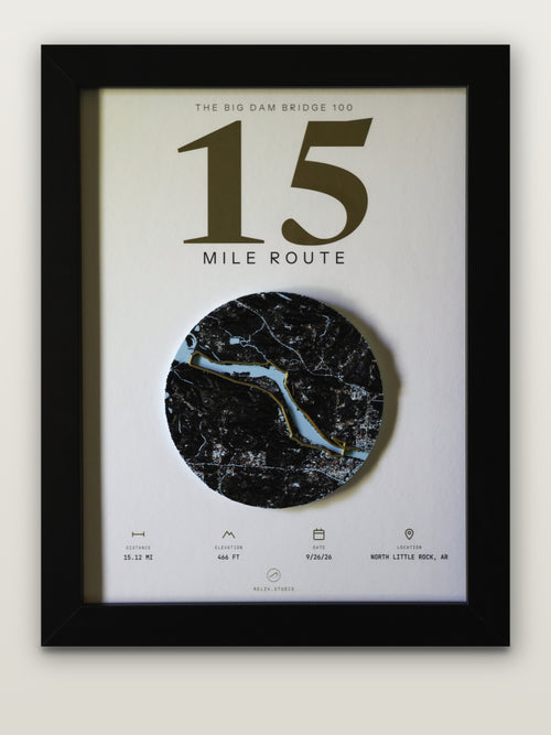 THE MARKER, 15 mile route, framed relief